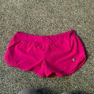 These are hot pink champion shorts
